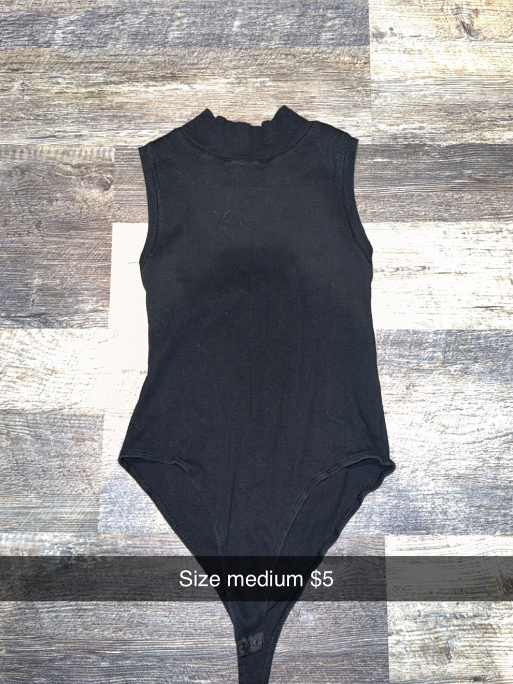 Sleeveless Black Mock Neck Bodysuit - Women's Top